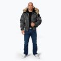 Herren Pitbull Harvest Hooded Bomber Winterjacke graphit 2