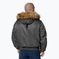 Herren Pitbull Harvest Hooded Bomber Winterjacke graphit 3