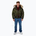 Herren Pitbull Harvest Kapuzenbomber oliv Winterjacke 2