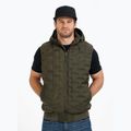 Men's Pitbull Carver Steppjacke mit Kapuze ärmellos oliv