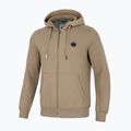 Hoodie mit Reißverschluss Herren Pitbull Small Logo Hooded Zip pale sand