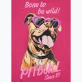 Shirt Damen Pitbull Synglasses Dog raspberry gold 8