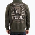 Herren Pitbull Troublemaker Sweatshirt mit Kapuze und Reißverschluss altgrün 3
