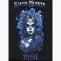 Pitbull Frauen-T-Shirt Santa Muerte Blau schwarz 8