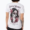 Pitbull Santa Muerte Frauen-T-Shirt Rose weiß 3