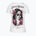 Pitbull Santa Muerte Frauen-T-Shirt Rose weiß 4