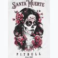 Pitbull Santa Muerte Frauen-T-Shirt Rose weiß 8
