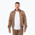 Herren-Sweatshirt Pitbull Trackjacket Tape Logo Terry Group coyote brown