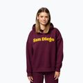 Damen Hoodie Pitbull San Diego Hooded grape wine