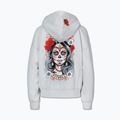 Damen Zip-Hoodie Pitbull Santa Muerte Hooded Zip white stone 9