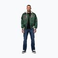 Herrenjacke Pitbull Mason San Diego Baseball Hooded bottle green/beige 2