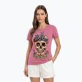 Damen-T-Shirt Pitbull Dia De Los Perros washed pink