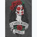 Damen-T-Shirt Pitbull Santa Muerte graphite 8
