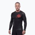 Rashguard Langarmshirt für Herren Pitbull Ray Rashguard fluo/red