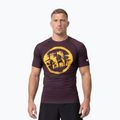 Herren-Shirt Pitbull Rashguard Logo Palms brown