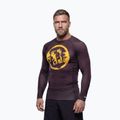 Rashguard Langarmshirt für Herren Pitbull Rashguard Logo Palms brown