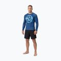 Rashguard Langarmshirt für Herren Pitbull Rashguard Logo Palms blue 2