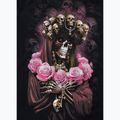 Damen-T-Shirt Pitbull Santa Muerte black/pink 11