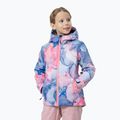Kinder-Skijacke 4F blau-rosa HJZ22-JKUDN002