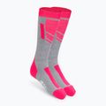 Kinderskisocken 4F F028 grau-rosa 4FJAW22UFSOF028