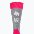 Kinderskisocken 4F F028 grau-rosa 4FJAW22UFSOF028 4