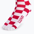 LUXA Squares Fahrradsocken rot und weiß LUAMSSQRS 4