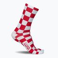 LUXA Squares Fahrradsocken rot und weiß LUAMSSQRS
