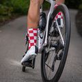 LUXA Squares Fahrradsocken rot und weiß LUAMSSQRS 5
