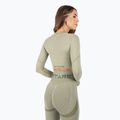Damen Trainings-Langarmshirt MITARE Push Up Max Crop Top grün K084 3