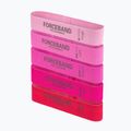 Satz Trainingsbänder FORCEBAND Mini Band 5 szt. + E-BOOK pink 2