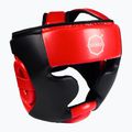 Achteckiger einfarbig roter Boxhelm