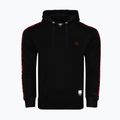 Herrenpullover Octagon Stripe Hoodie black/red
