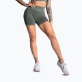 Damen-Trainingsshorts Gym Glamour Nahtlos khaki