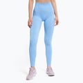 Training-Leggings Damen Gym Glamour push up hellblau 45