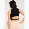 Gym Glamour Frauen gestaffeltes Training Top Schwarz 440 2