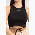 Gym Glamour Frauen gestaffeltes Training Top Schwarz 440 3