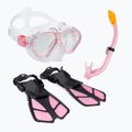 Kinderschnorchelset AQUASTIC Maske + Flossen + Schnorchel rosa MSFK-01SR