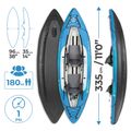 AQUASTIC Delft 11'0'' blau 2-Personen aufblasbares Kajak 15