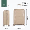 Großer Reisekoffer KADVA Brava 115 l beige 3