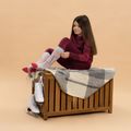 Kinder-Skistrümpfe KADVA Woolan Jrg grau/rosa 3