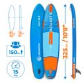 Set Paddleboard SUP aufblasbar AQUASTIC Perth 10'8" all-round blue 24