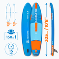 Set Board SUP aufblasbar AQUASTIC Perth 10'8" Allround blau 24