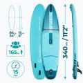 Set Paddleboard SUP aufblasbar AQUASTIC Perth Pro 11'2" all-round green 19