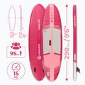 Set Paddleboard SUP aufblasbar AQUASTIC Compact 9'6" pink 20