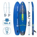 Set Paddleboard SUP aufblasbar AQUASTIC Perth 10'8" allround dark blue 18