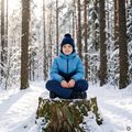 Kinder gefütterte Jacke Kadva Zippi KDG WP 5K/3K blau 7