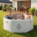Aufblasbarer Pool AQUASTIC ONSEN drop stitch 1400 l 186 cm grau 18