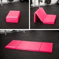 TREXO Faltbare Gymnastikmatratze 195 x 80 x 5 cm rosa 10