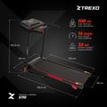 TREXO X110 elektrisches Laufband schwarz 12