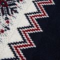 Herrenpullover Woolcano SWT1091 Granatowy/Kremowy 4